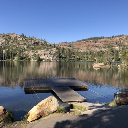 Lake dock at the Sierra Nevada Field Campus