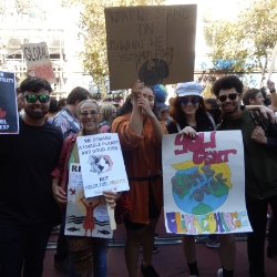 Environmental Studies students protesting for climate